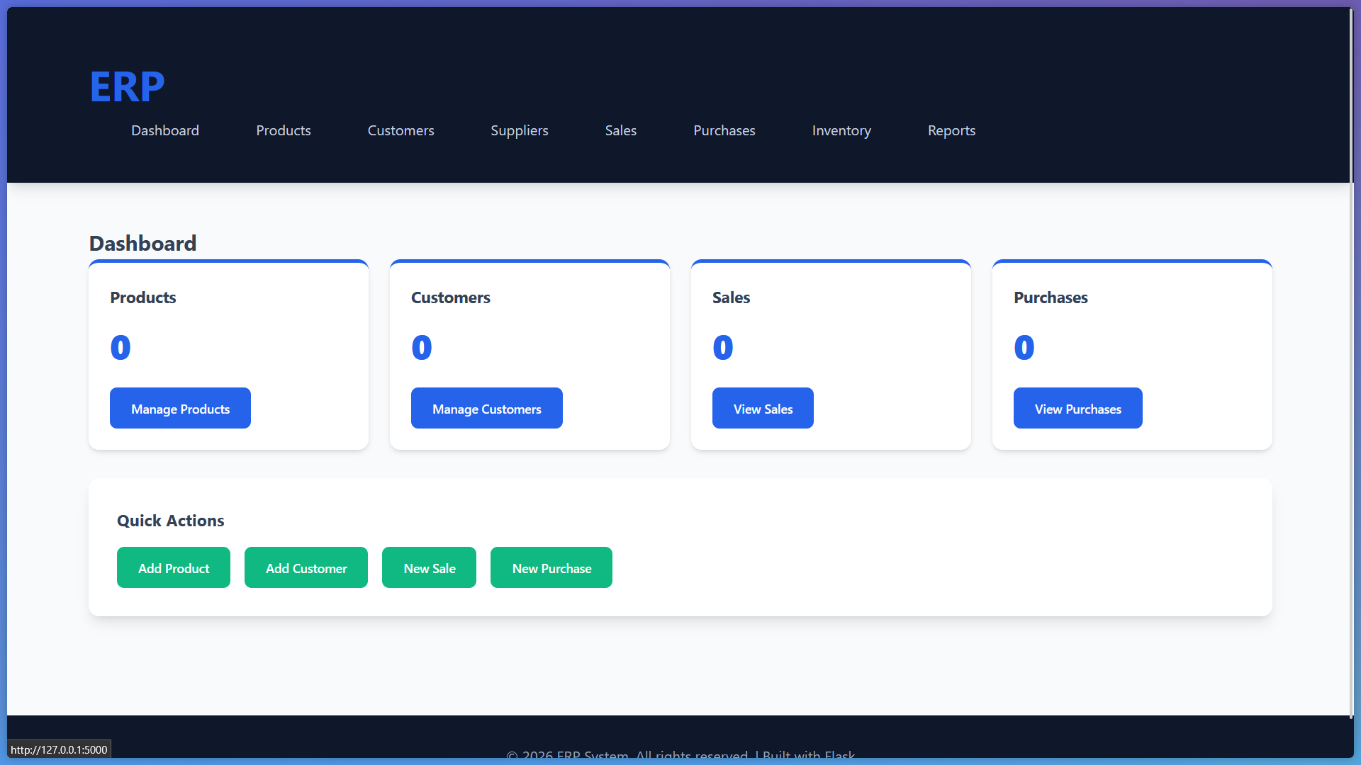 ERP System Dashboard